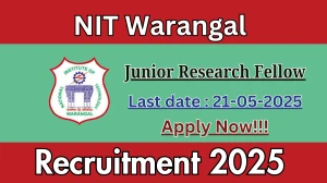 NIT Warangal Junior Research Fellow Recruitment 2025 - Apply Offline NIT Warangal Junior Research Fellow Recruitment 2025 - Apply Offline