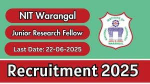 NIT Warangal Junior Research Fellow Recruitment 2025 - Apply Online