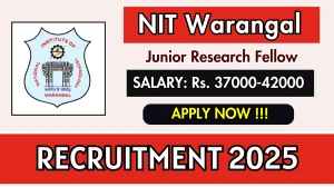 NIT Warangal Junior Research Fellow Sarkari Job Vacancy 2025 - Apply Online for 02 Posts NIT Warangal Junior Research Fellow Sarkari Job Vacancy 2025 - Apply Online for 02 Posts