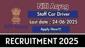 NITI Aayog Staff Car Driver Recruitment 2025 - Apply Offline