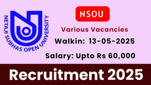 NSOU Recruitment 2025 – Walk in for 02 Professor or Associate Professors Posts NSOU Recruitment 2025 – Walk in for 02 Professor or Associate Professors Posts