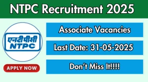 NTPC Associate Job Vacancy 2025 - Apply Online