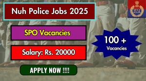 Nuh Police Special Police Officer Recruitment 2025 - Apply Offline for 120 Posts