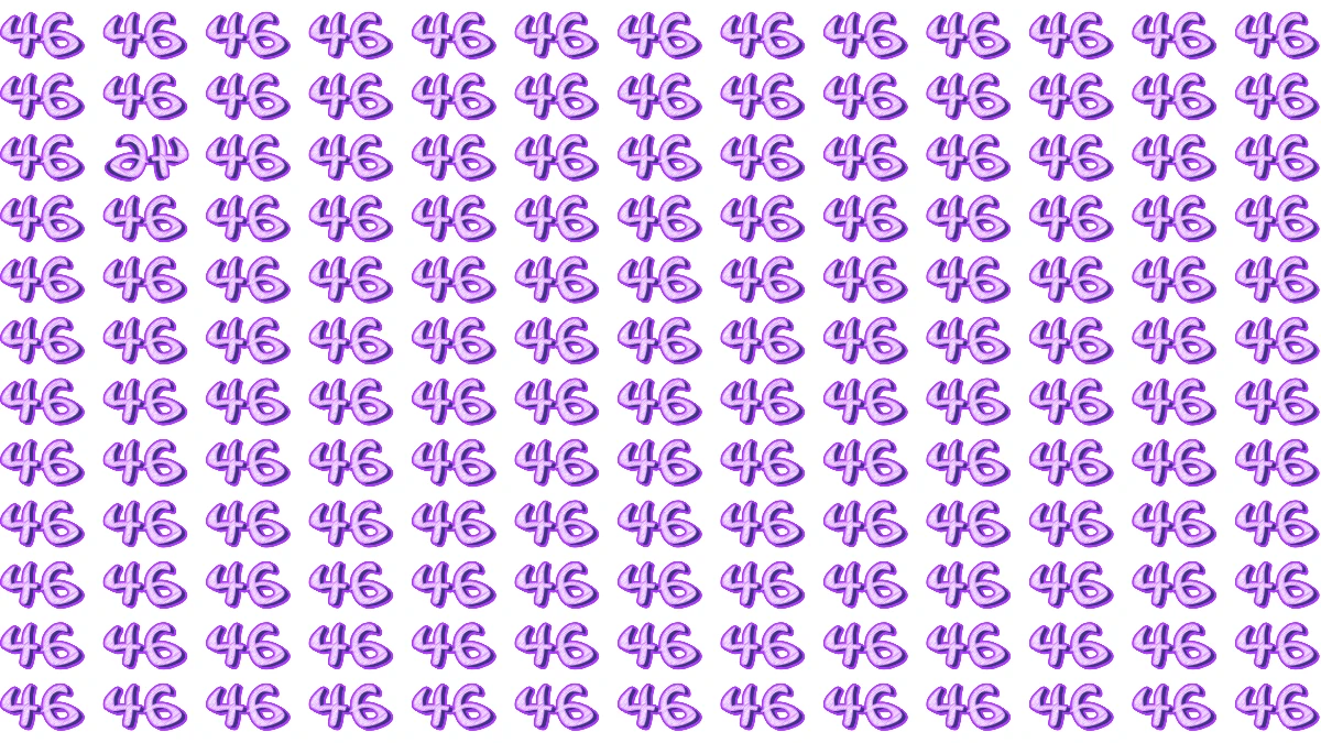 Observation Find it Out: Within 6 Seconds Spot The Inverted 46 among 46