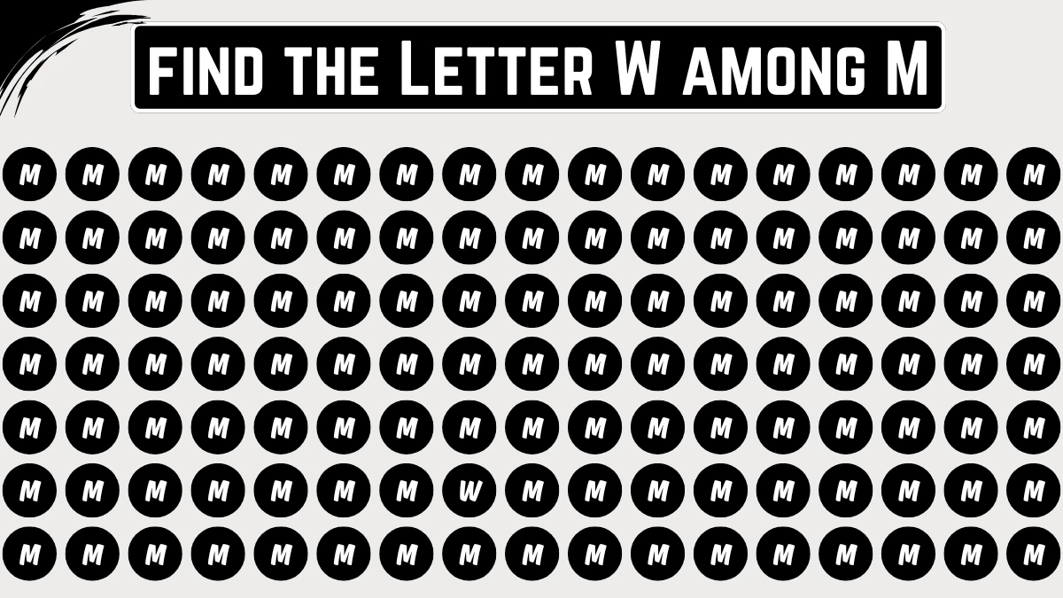Observation Skills Test: Within 8 Seconds Spot The Letter W among M