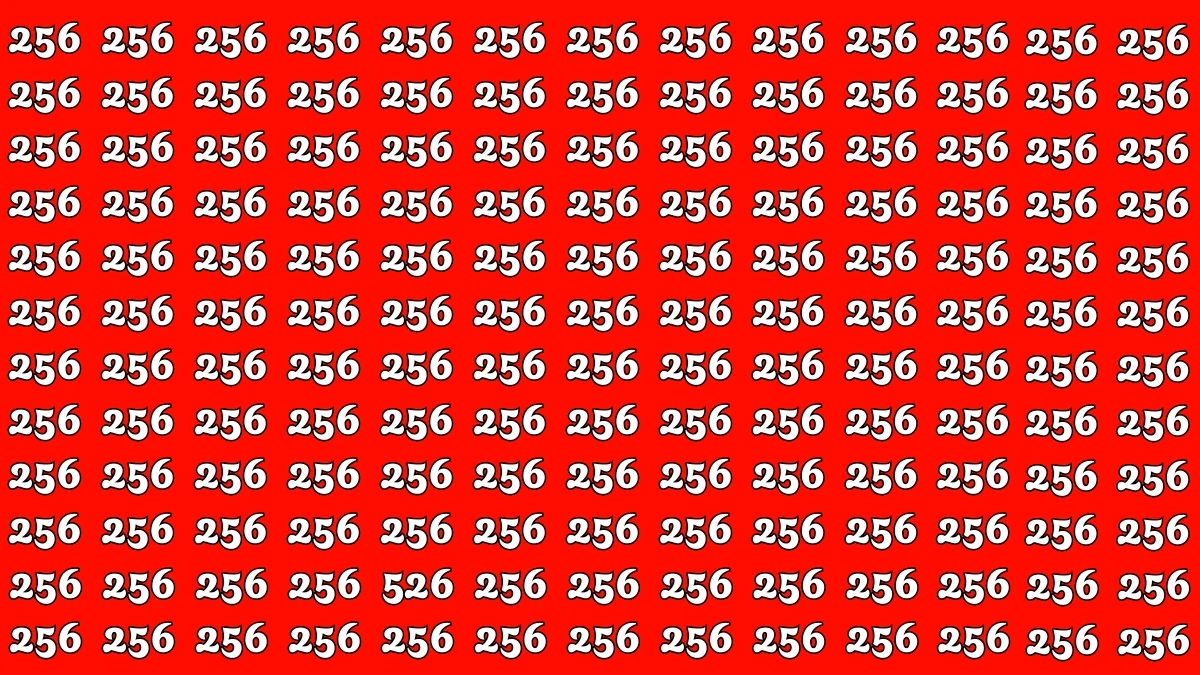 Optical Illusion 6 Seconds Challenge: Only People with Eagle Eyes Can spot the Number 526