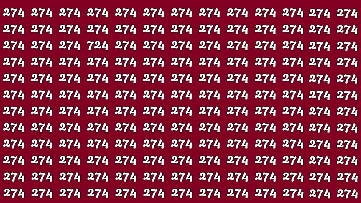 Optical Illusion 7 Seconds Challenge: Only People with Eagle Eyes Can spot the Number 724
