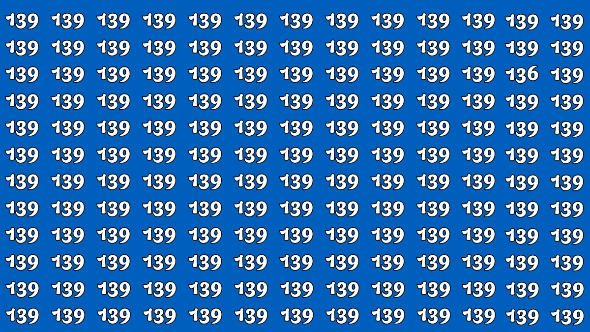 Optical Illusion 8 Seconds Challenge: Only People with Eagle Eyes Can spot the Number 136