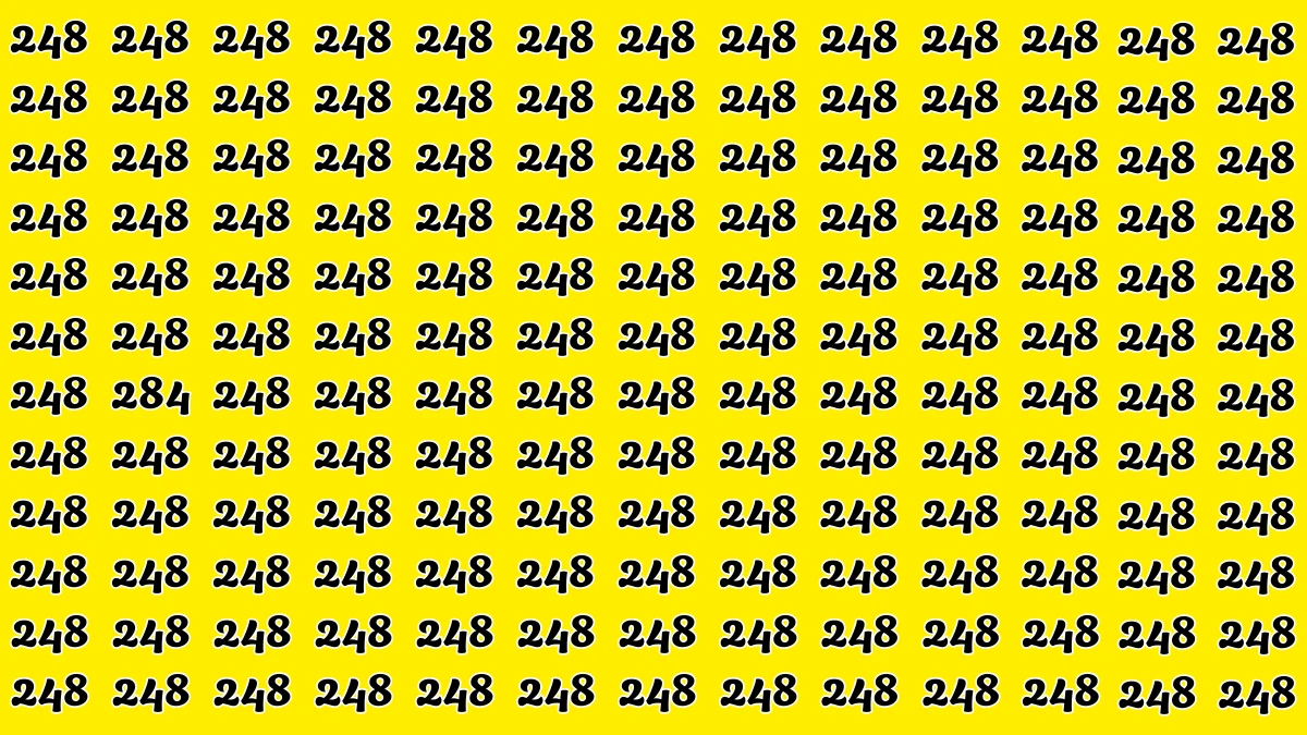Optical Illusion 8 Seconds Challenge: Only People with Eagle Eyes Can spot the Number 284