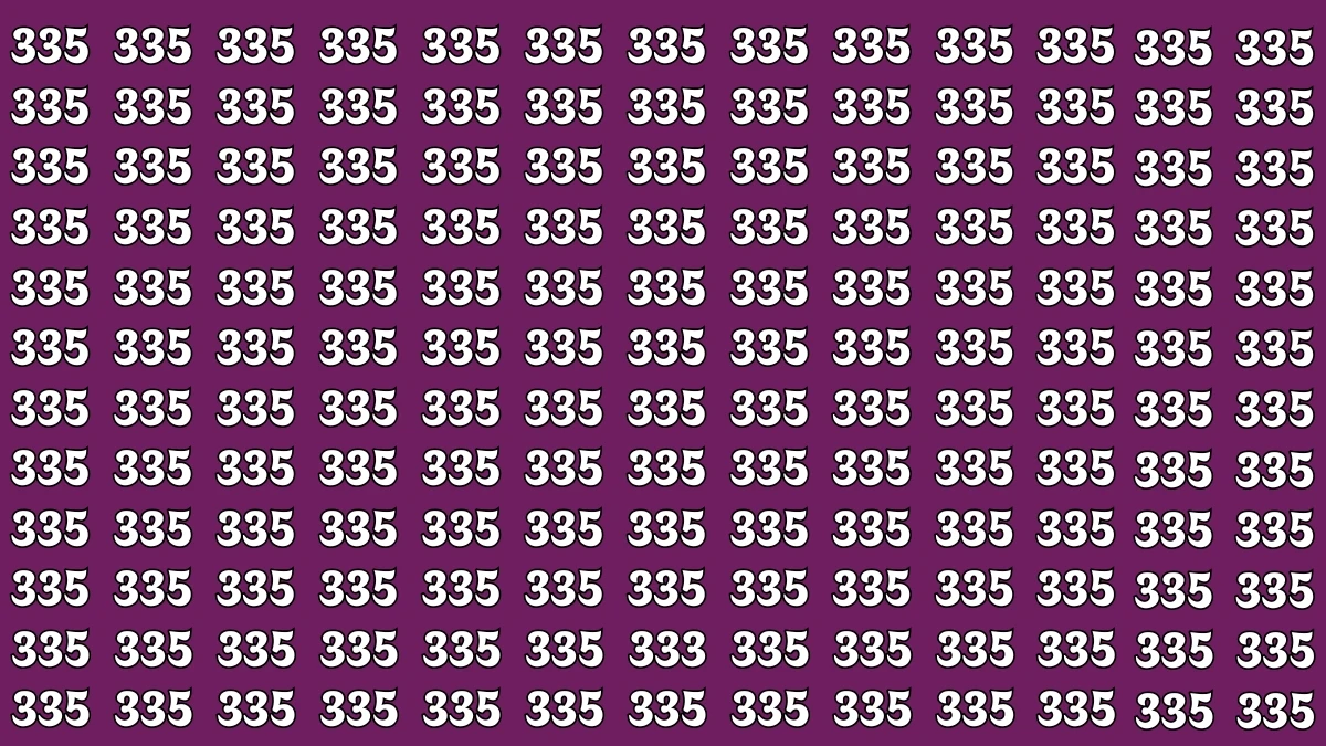Optical Illusion 8 Seconds Challenge: Only People with Eagle Eyes Can spot the Number 333