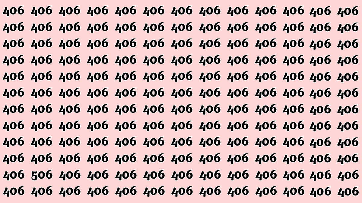 Optical Illusion 8 Seconds Challenge: Only People with Eagle Eyes Can spot the Number 506