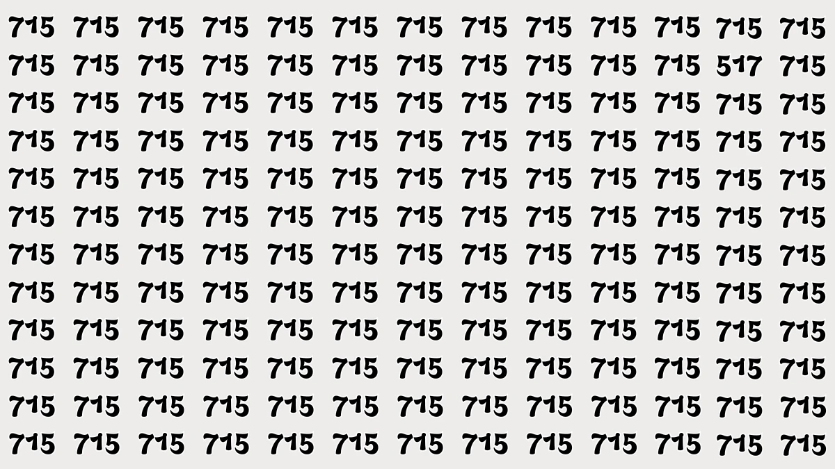 Optical Illusion 8 Seconds Challenge: Only People with Eagle Eyes Can spot the Number 517
