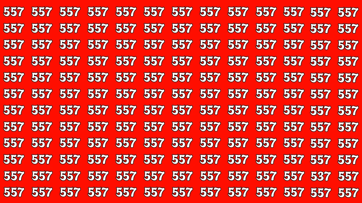 Optical Illusion 8 Seconds Challenge: Only People with Eagle Eyes Can spot the Number 537