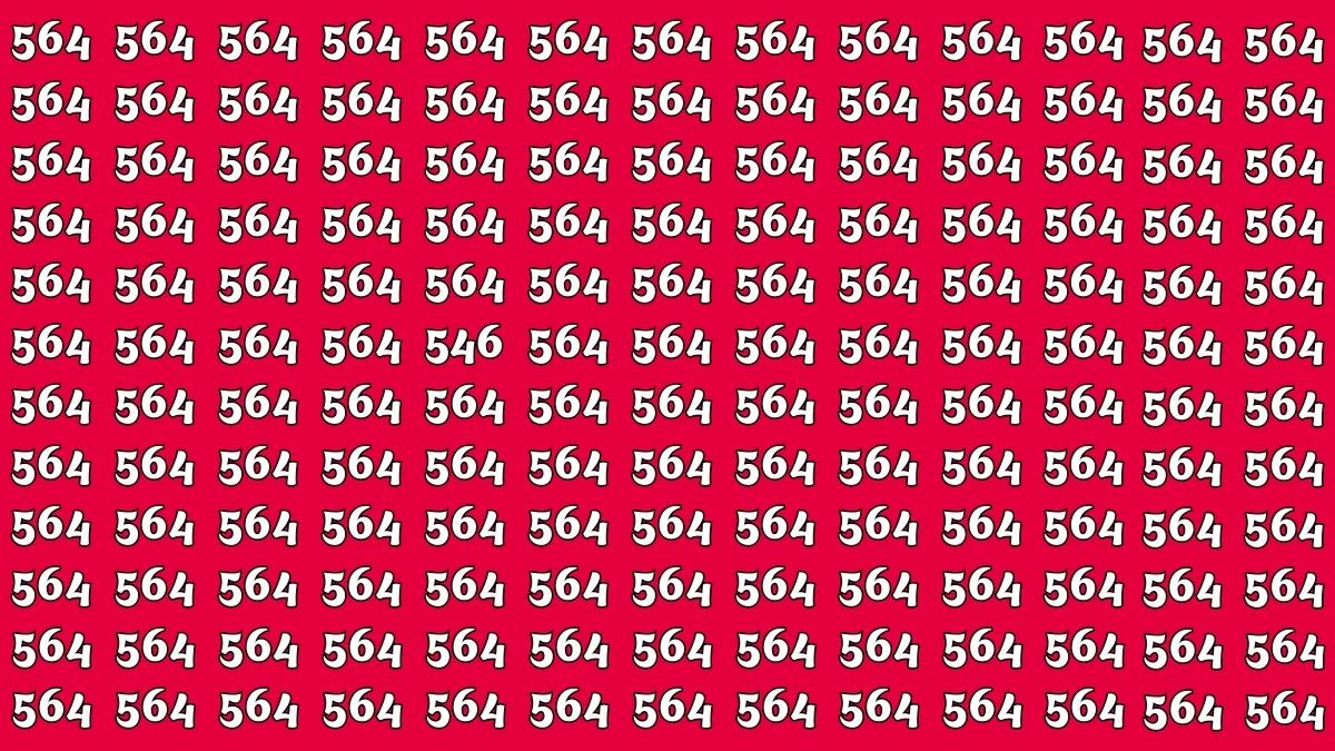 Optical Illusion 8 Seconds Challenge: Only People with Eagle Eyes Can spot the Number 546