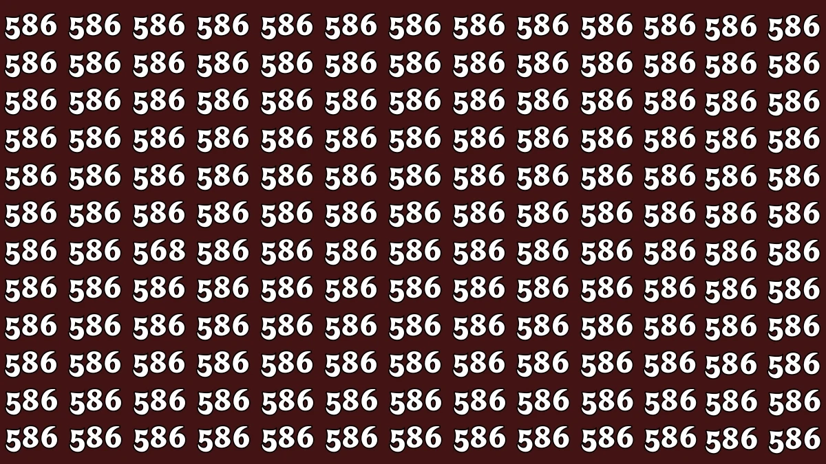 Optical Illusion 8 Seconds Challenge: Only People with Eagle Eyes Can spot the Number 568