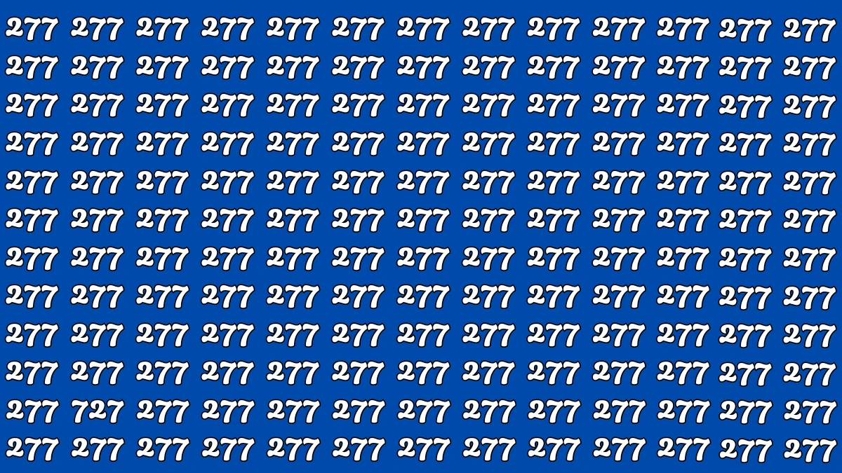 Optical Illusion 8 Seconds Challenge: Only People with Eagle Eyes Can spot the Number 727