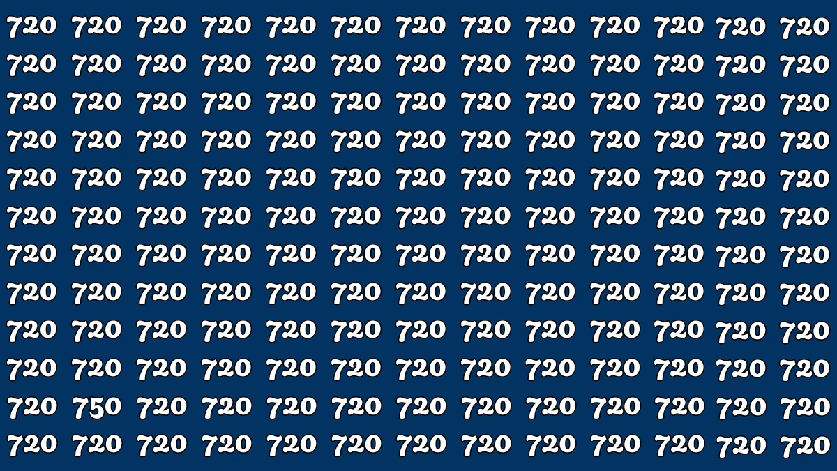 Optical Illusion 8 Seconds Challenge: Only People with Eagle Eyes Can spot the Number 750