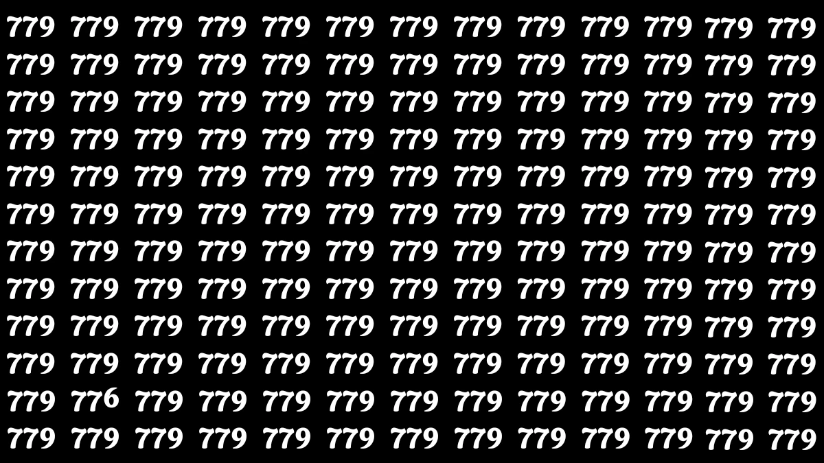 Optical Illusion 8 Seconds Challenge: Only People with Eagle Eyes Can spot the Number 776