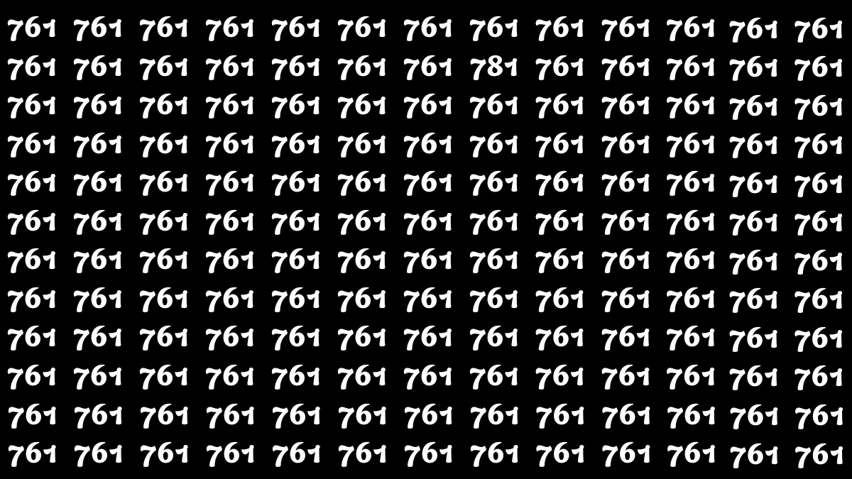 Optical Illusion 8 Seconds Challenge: Only People with Eagle Eyes Can spot the Number 781