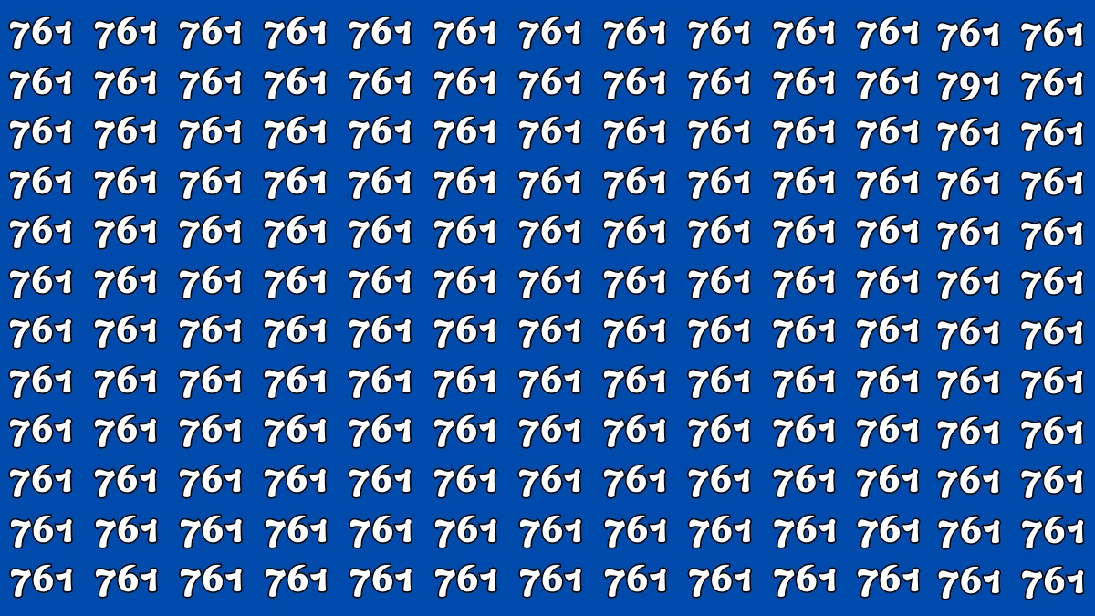 Optical Illusion 8 Seconds Challenge: Only People with Eagle Eyes Can spot the Number 791