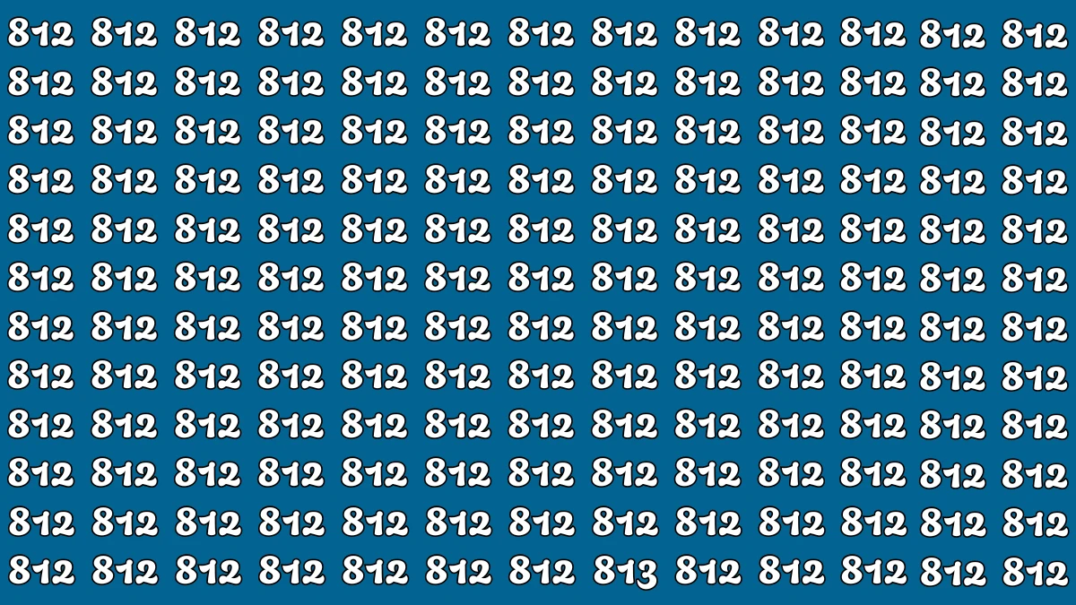 Optical Illusion 8 Seconds Challenge: Only People with Eagle Eyes Can spot the Number 813