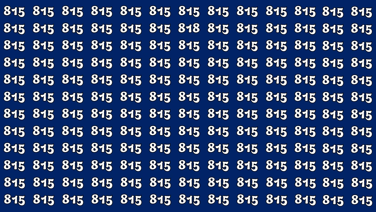 Optical Illusion 8 Seconds Challenge: Only People with Eagle Eyes Can spot the Number 818