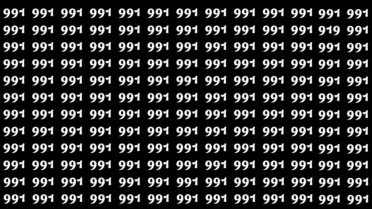 Optical Illusion 8 Seconds Challenge: Only People with Eagle Eyes Can spot the Number 919