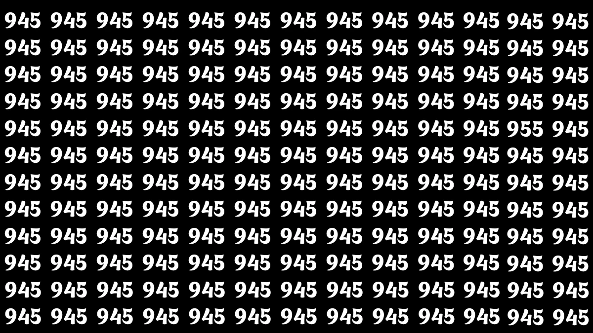 Optical Illusion 8 Seconds Challenge: Only People with Eagle Eyes Can spot the Number 955