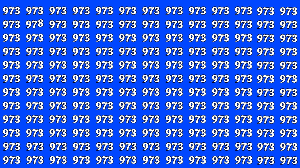 Optical Illusion 8 Seconds Challenge: Only People with Eagle Eyes Can spot the Number 978