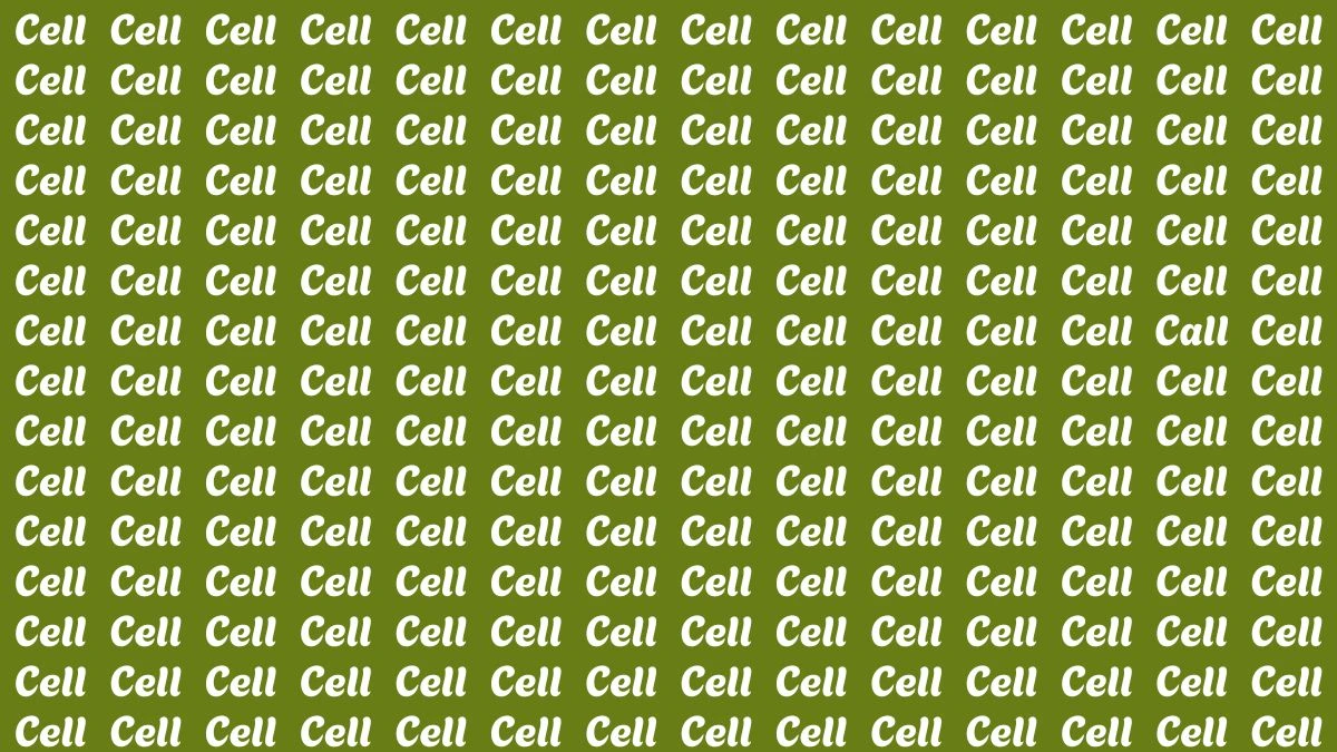 Optical Illusion Eye Test: Within 5 Seconds Spot The Word Call among Cell