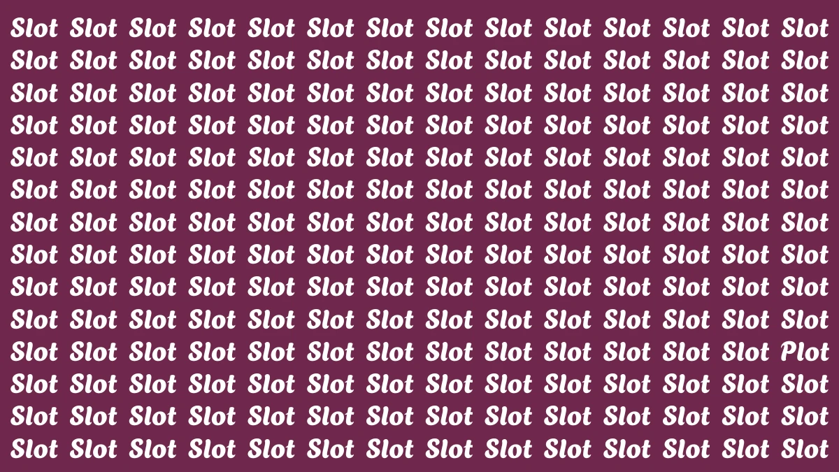 Optical Illusion Eye Test: Within 5 Seconds Spot The Word Plot among Slot