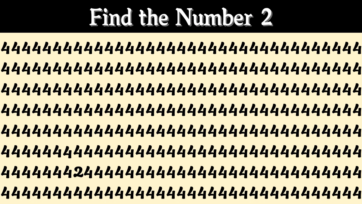Optical Illusion IQ Test: Are You A Genius? Within 5 Seconds Spot The Number 2 among 4