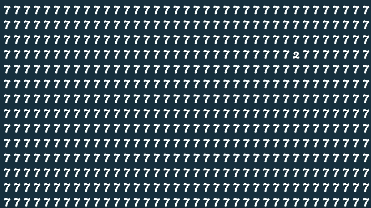 Optical Illusion IQ Test: Are You A Genius? Within 5 Seconds Spot The Number 2 among 7