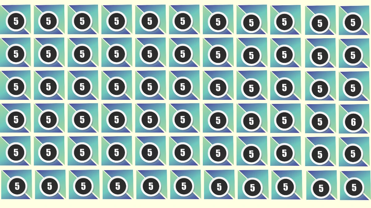 Optical Illusion IQ Test: Are You A Genius? Within 5 Seconds Spot The Number 6 among 5