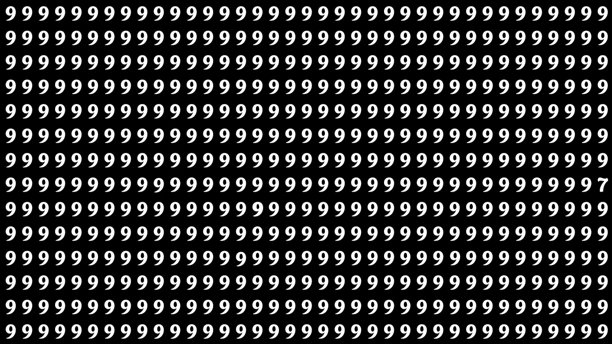 Optical Illusion IQ Test: Are You A Genius? Within 5 Seconds Spot The Number 7 among 9
