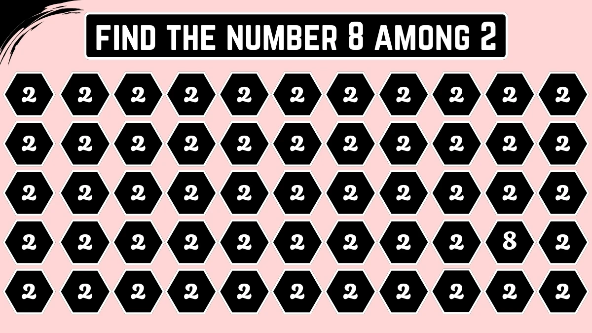 Optical Illusion IQ Test: Are You A Genius? Within 5 Seconds Spot The Number 8 among 2