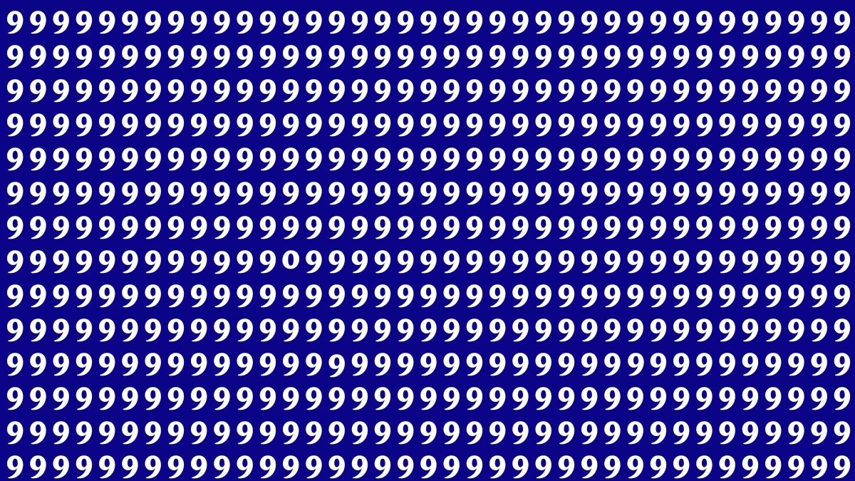Optical Illusion IQ Test: Are You A Genius? Within 6 Seconds Spot The Number 0 among 9