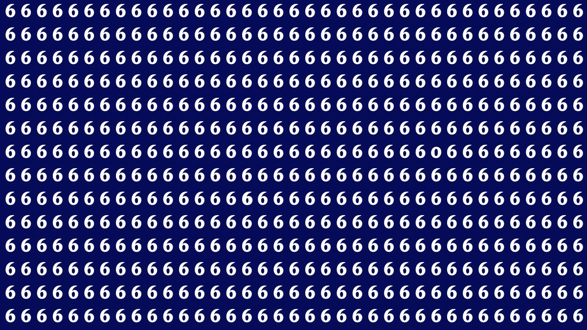 Optical Illusion IQ Test: Are You A Genius? Within 7 Seconds Spot The Number 0 among 6