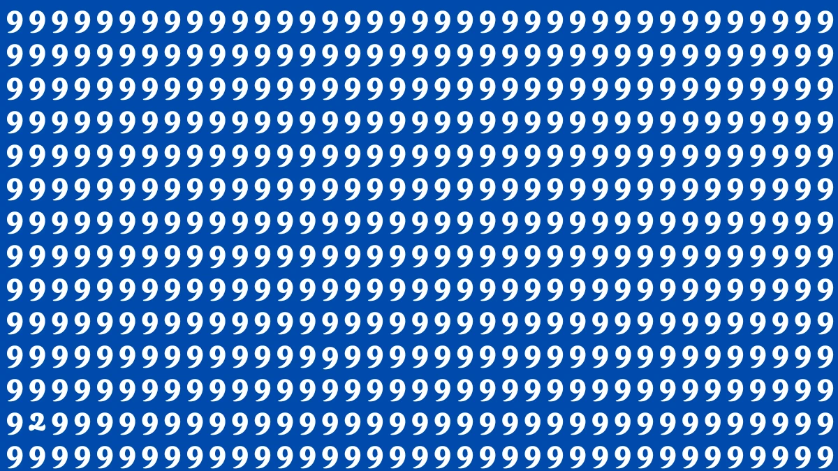 Optical Illusion IQ Test: Are You A Genius? Within 7 Seconds Spot The Number 2 among 9