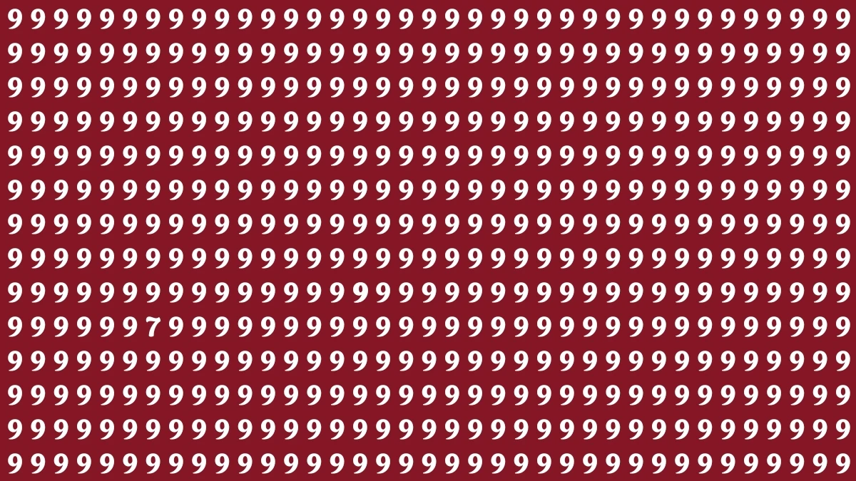 Optical Illusion IQ Test: Are You A Genius? Within 7 Seconds Spot The Number 7 among 9