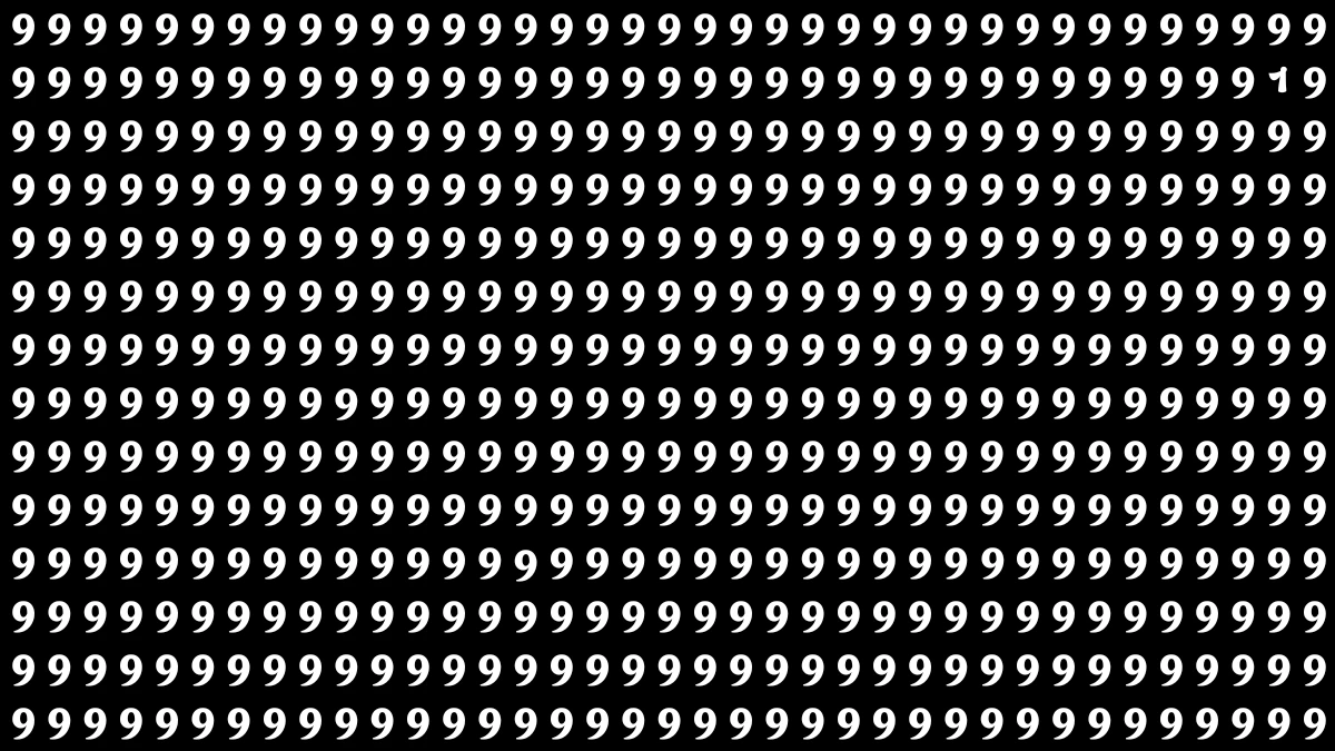 Optical Illusion IQ Test: Are You A Genius? Within 9 Seconds Spot The Number 1 among 9