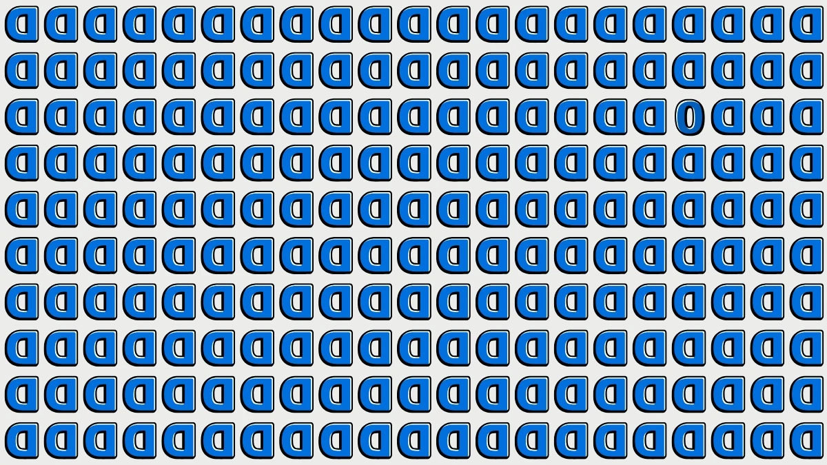Optical Illusion: Within 5 Seconds Spot The Number 0 among Inverted D