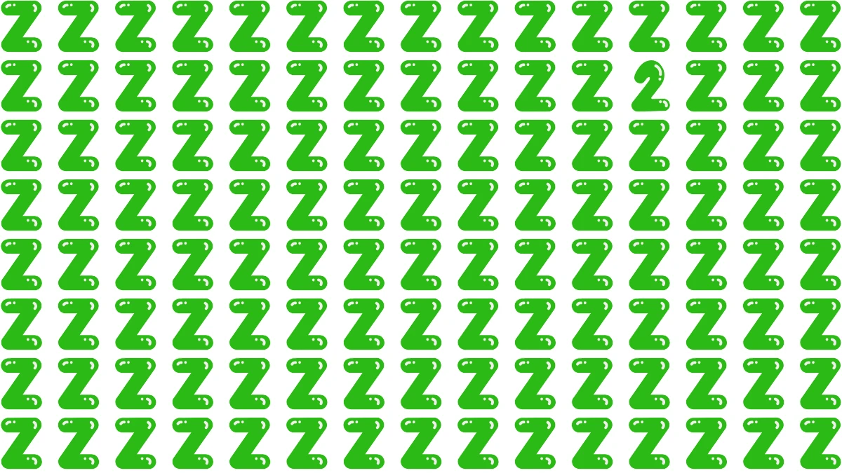 Optical Illusion: Within 5 Seconds Spot The Number 2 among Z