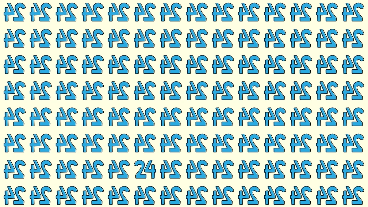 Optical Illusion: Within 5 Seconds Spot The Number 24 among Inverted 24