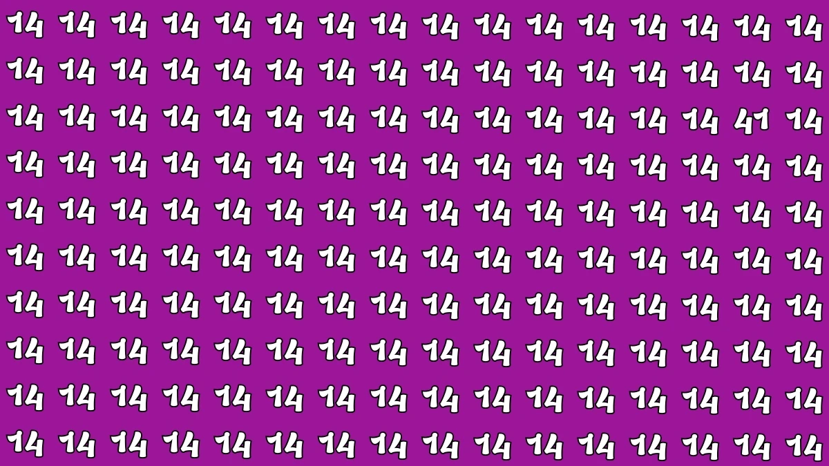 Optical Illusion: Within 5 Seconds Spot The Number 41 among 14