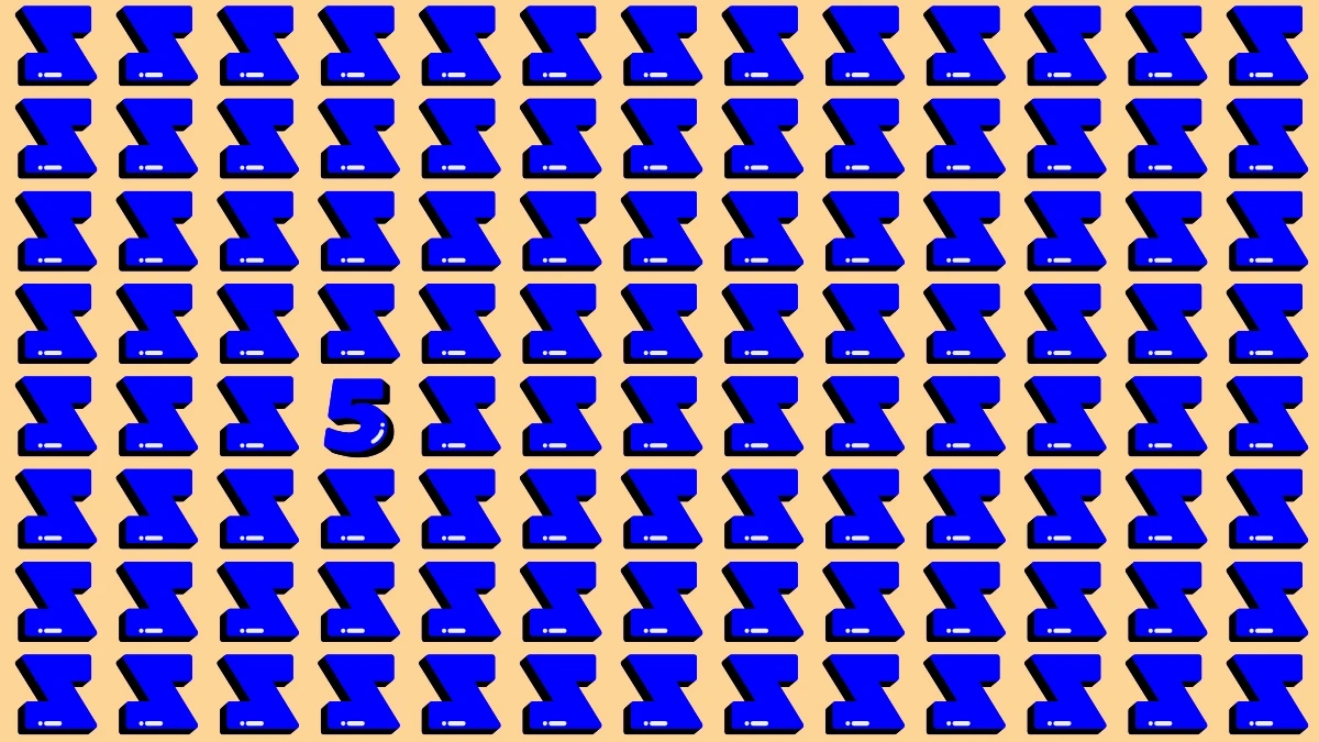 Optical Illusion: Within 5 Seconds Spot The Number 5 among Inverted Z