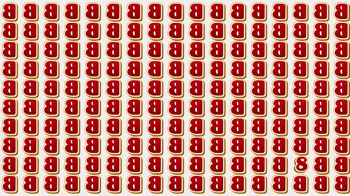 Optical Illusion: Within 5 Seconds Spot The Number 8 among Inverted B