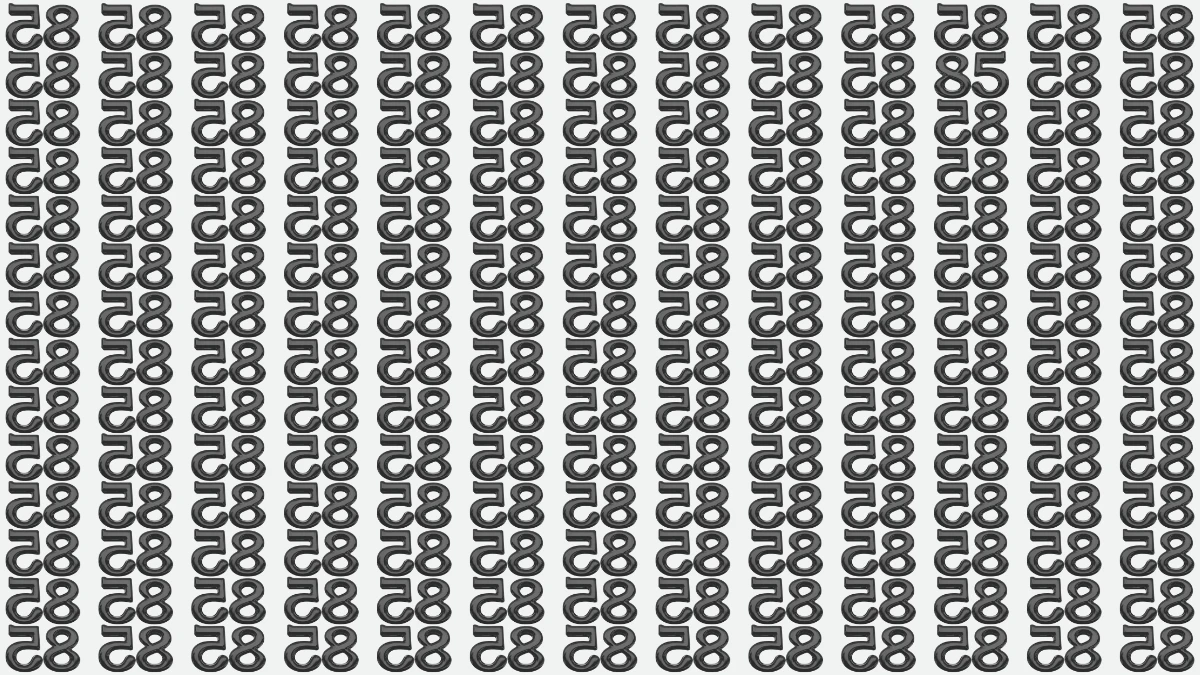 Optical Illusion: Within 5 Seconds Spot The Number 85 among Inverted 85