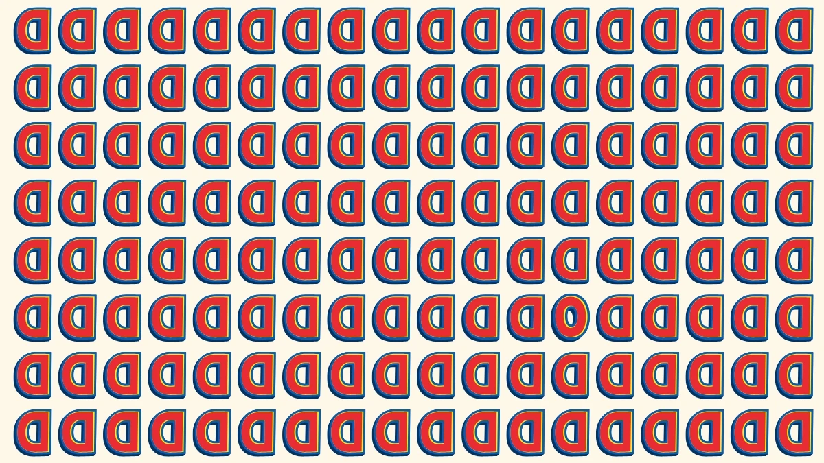 Optical Illusion: Within 6 Seconds Spot The Number 0 among Inverted D
