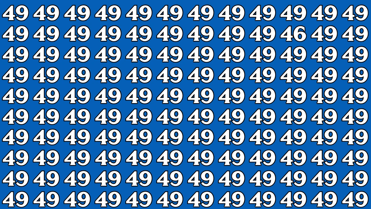 Optical Illusion: Within 6 Seconds Spot The Number 46 among 49